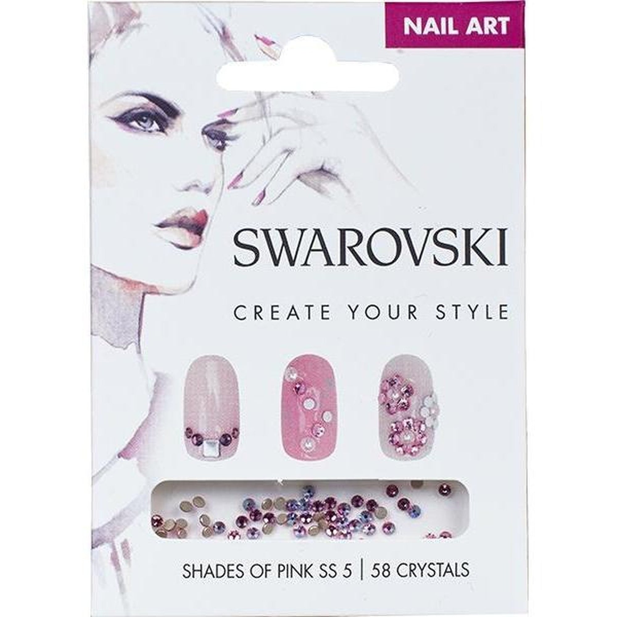 swarovski nail art loose crystals pink ss5 swarovski retail